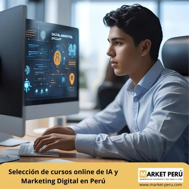 Selección de cursos de IA y Marketing Digital en UPC, UPN y Cibertec en Perú - Online